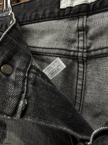 AW2001 Number (N)ine ‘Standards’ Washed Black Distressed Denim