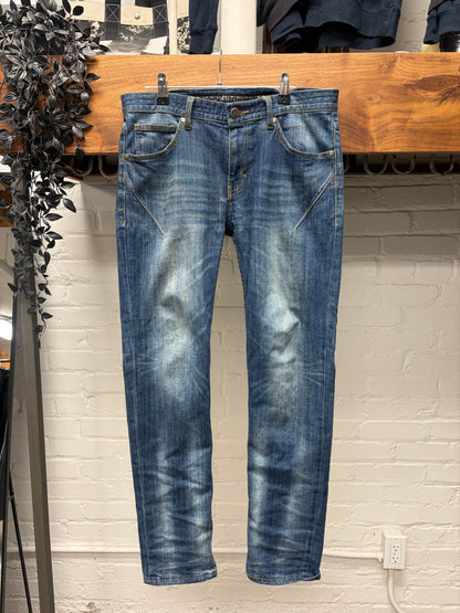 Number Nine Darted Blue ‘Music Note’ Skinny Jeans