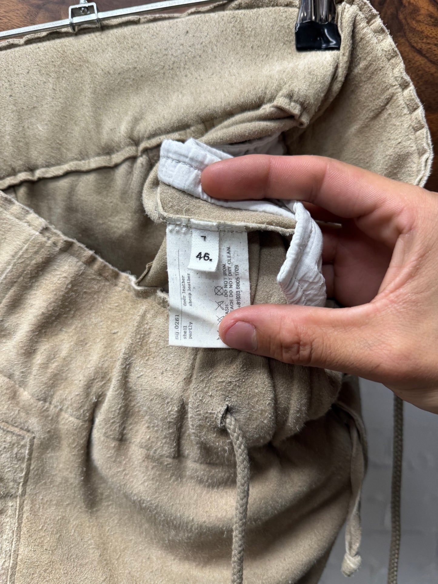 Takahiro Miyashita the Soloist Raw Deerskin Hide Leather Joggers