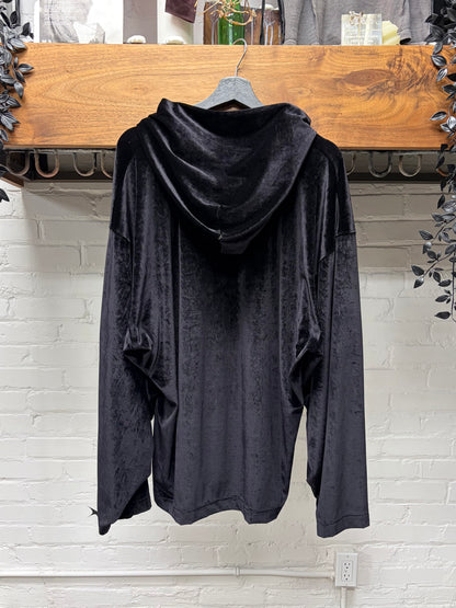 AW2022 Balenciaga ‘Velour’ Black Pullover Hoodie