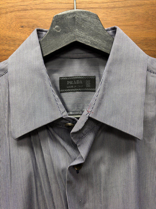 SS2000 Prada Soft Lilac Purple Short Sleeve Button Up Shirt