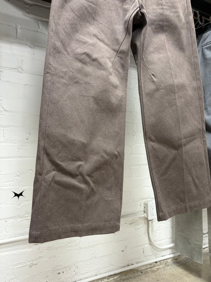 AW2022 Rick Owens ‘Strobe’ Ash Brown ‘Geth’ Wide Leg Denim