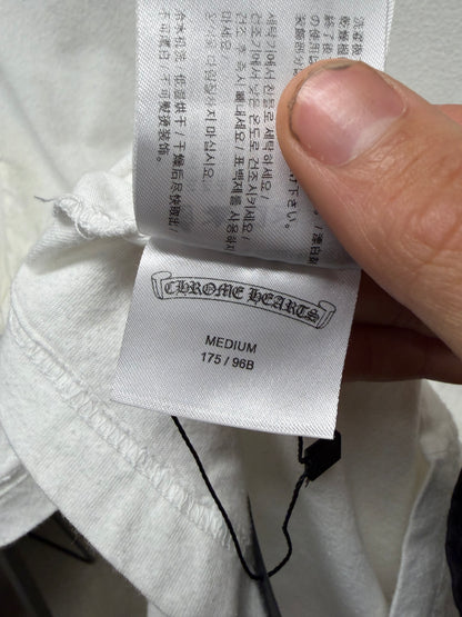 Chrome Hearts Multi-Color ‘Cemetery Cross’ White Short Sleeve Shirt