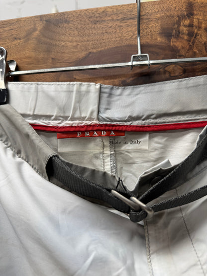 Prada Sport Convertible Gabardine Shell Shorts