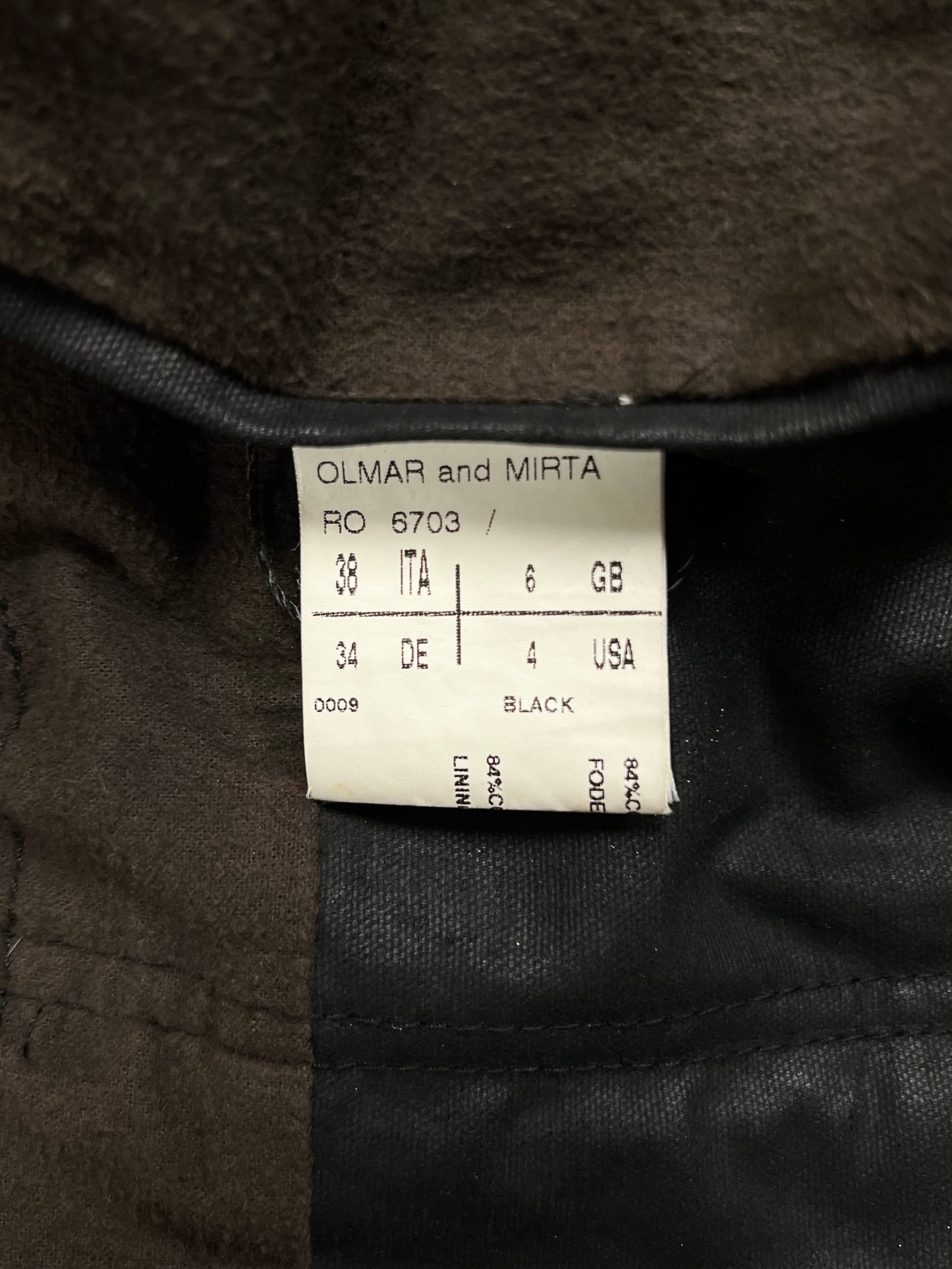 2003 Rick Owens Olmar & Mirta ‘Scuba’ Leather Jacket