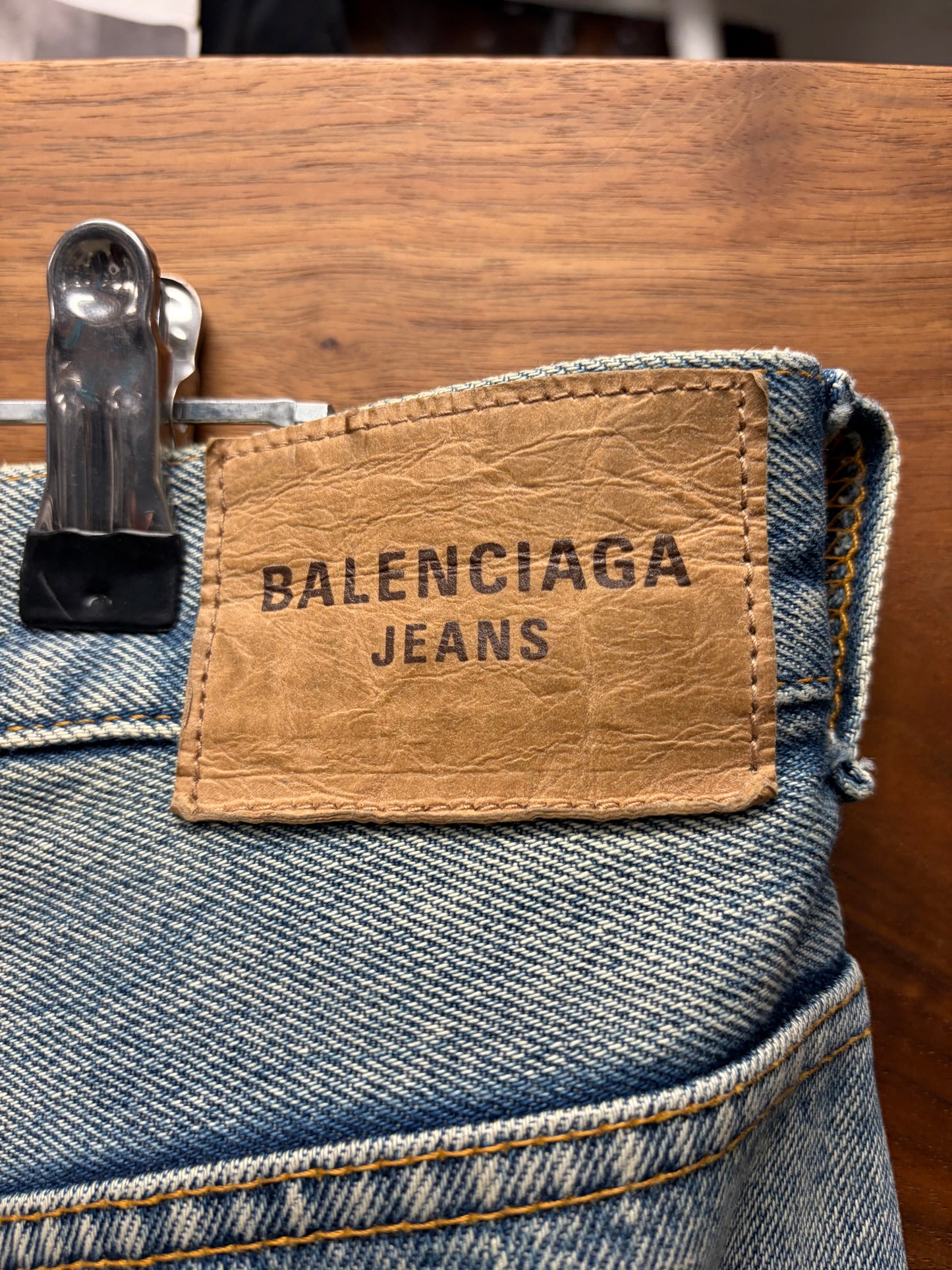 2022 Balenciaga Super Baggy Blue Wide Leg Denim