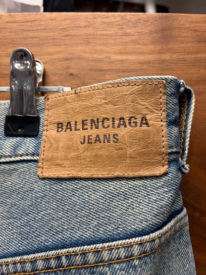 2022 Balenciaga Super Baggy Blue Wide Leg Denim