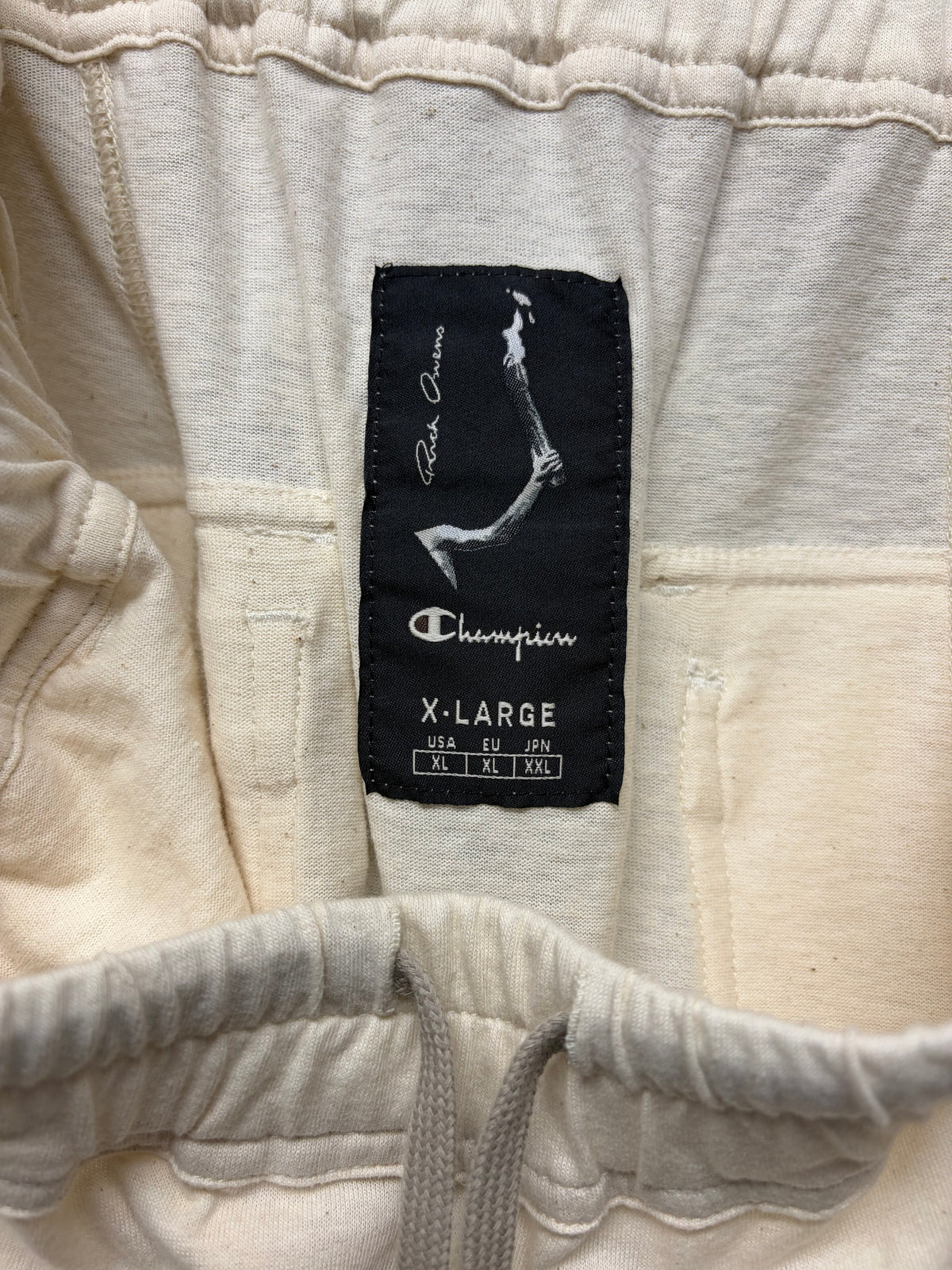 Rick Owens x Champion Milk Drop Crotch Drawstring Pants