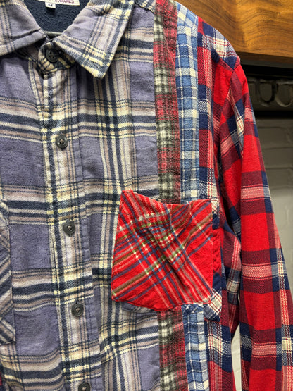 Needles Rebuild Reconstructed Patchwork Panelled Flannel