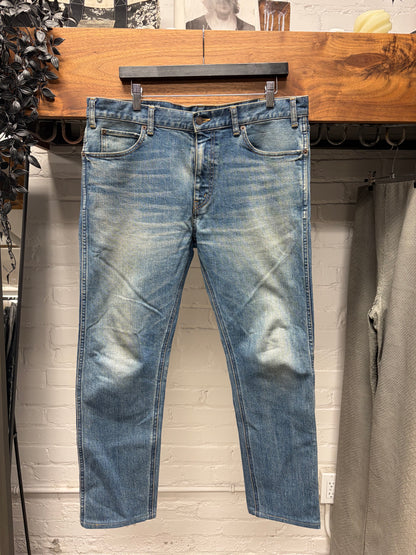 Celine ‘M_SK_004’ Dirt Washed Blue Skinny Jeans