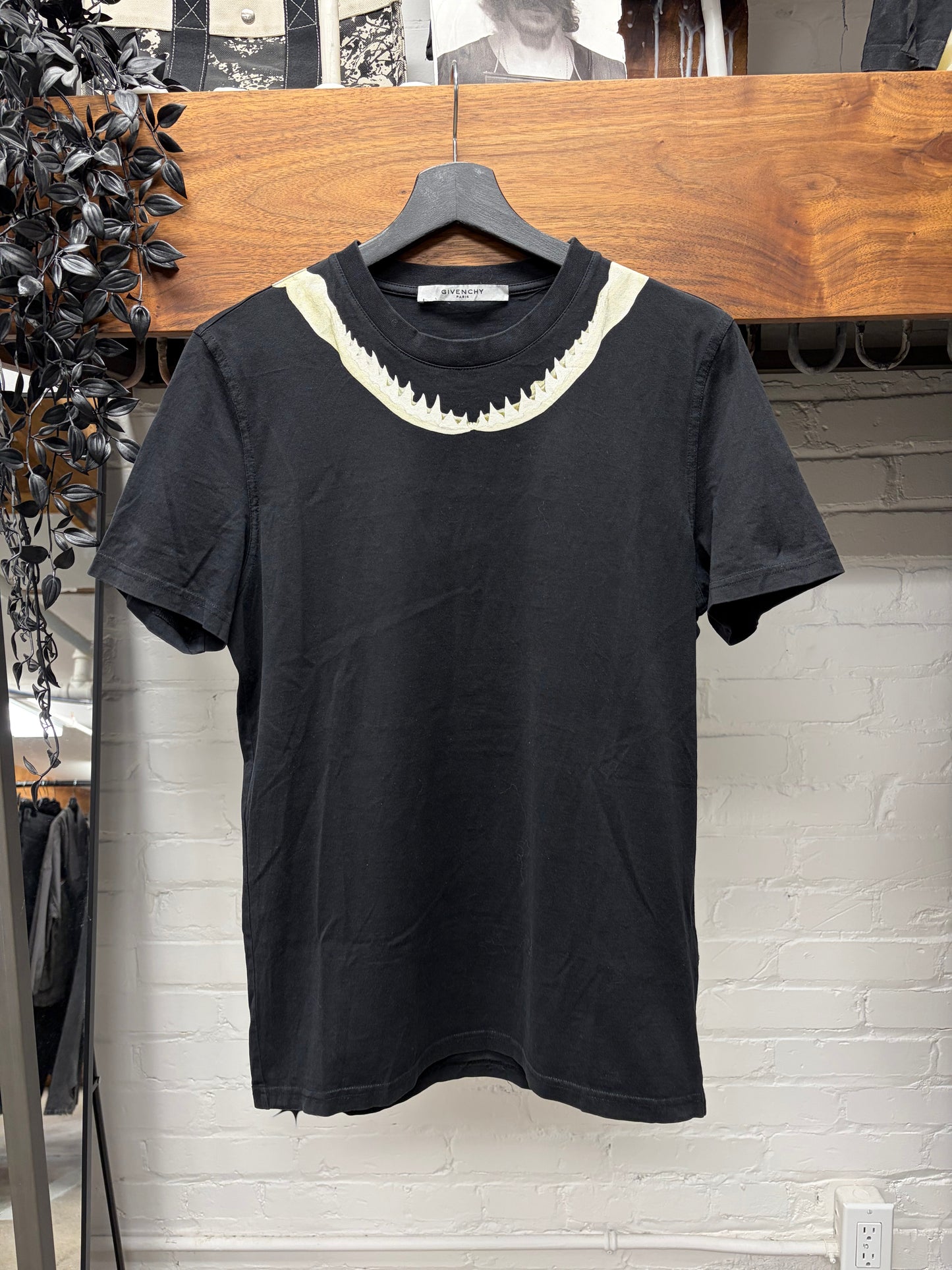 SS2016 Givenchy by Ricardo Tisci ‘Jaws’ Black Graphic T-Shirt