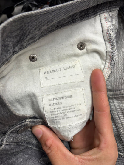 Helmut Lang Faded Grey ‘Classic Raw Denim’ Bootcut Jeans