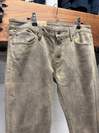 RRL by Ralph Lauren ‘Mud Washed’ Brown Skinny Jeans
