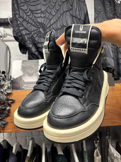 Rick Owens TurboPWN Black/White High Top Sneakers