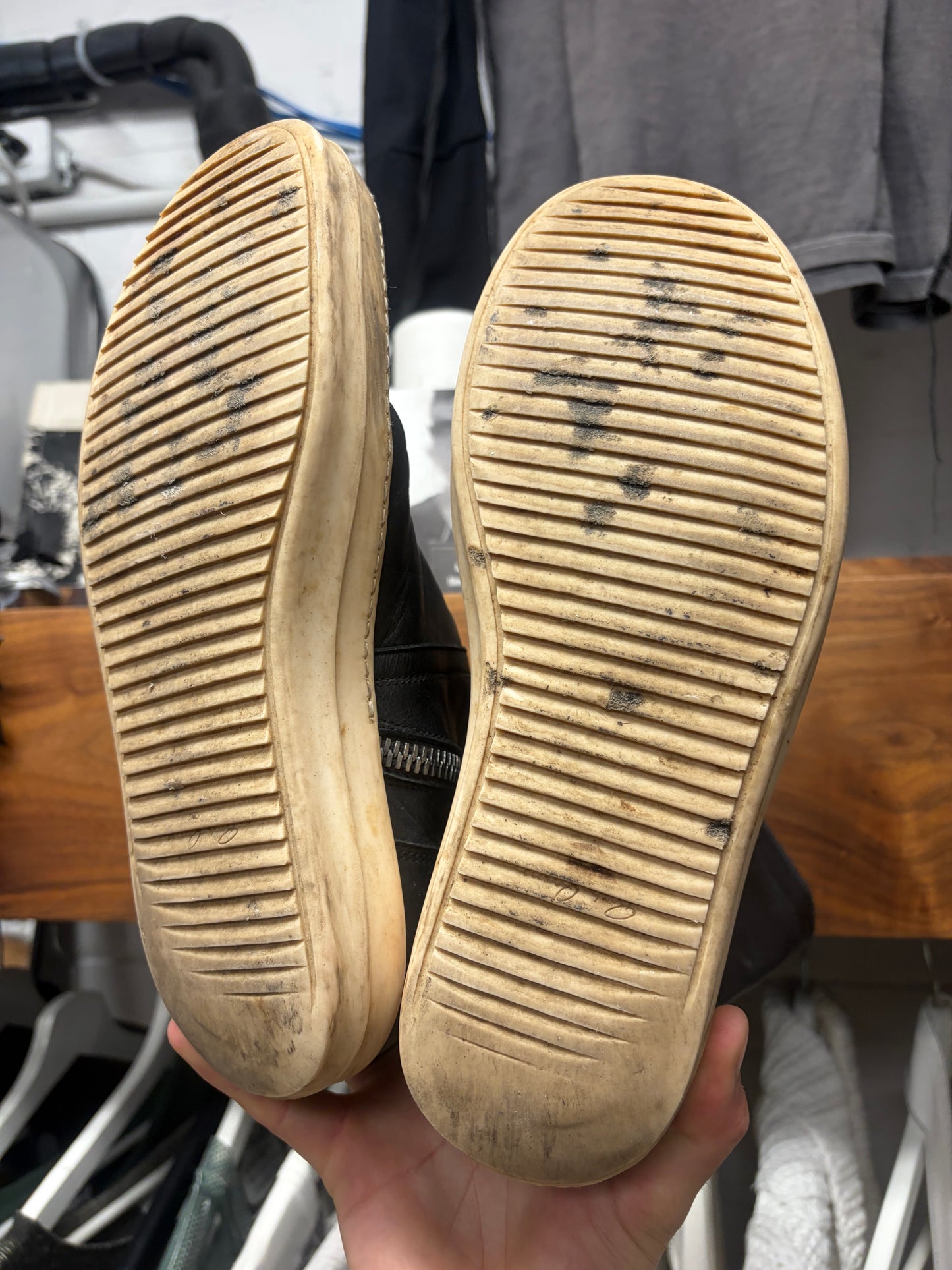 AW2014 Rick Owens ‘Creeper’ Moody Leather High Top Sneakers