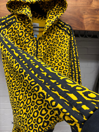 Jeremy Scott x Adidas ‘Leopard Print’ 3 Stripes Zip-Up Hoodie