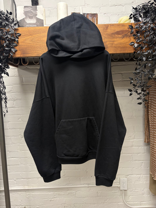 2022 Balenciaga Oversized Black ‘Hood Embroidered’ Logo Hoodie