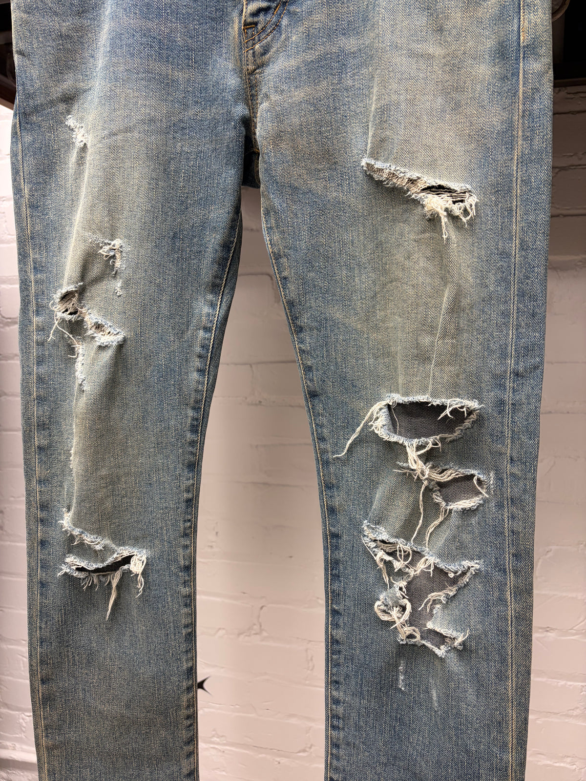 2015 Saint Laurent by Hedi Slimane D02 ‘Crash Distressed’ Skinny Jeans