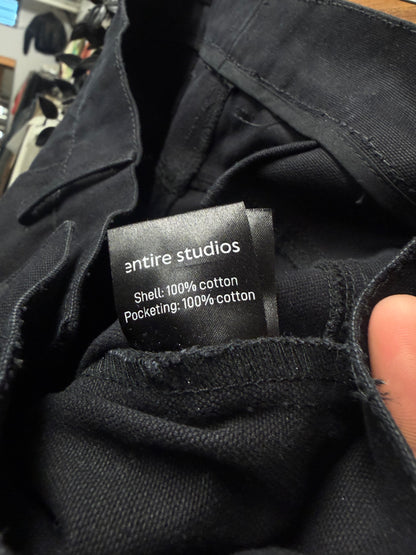 Entire Studios ‘Task’ Mid Rise Straight Leg Black Denim