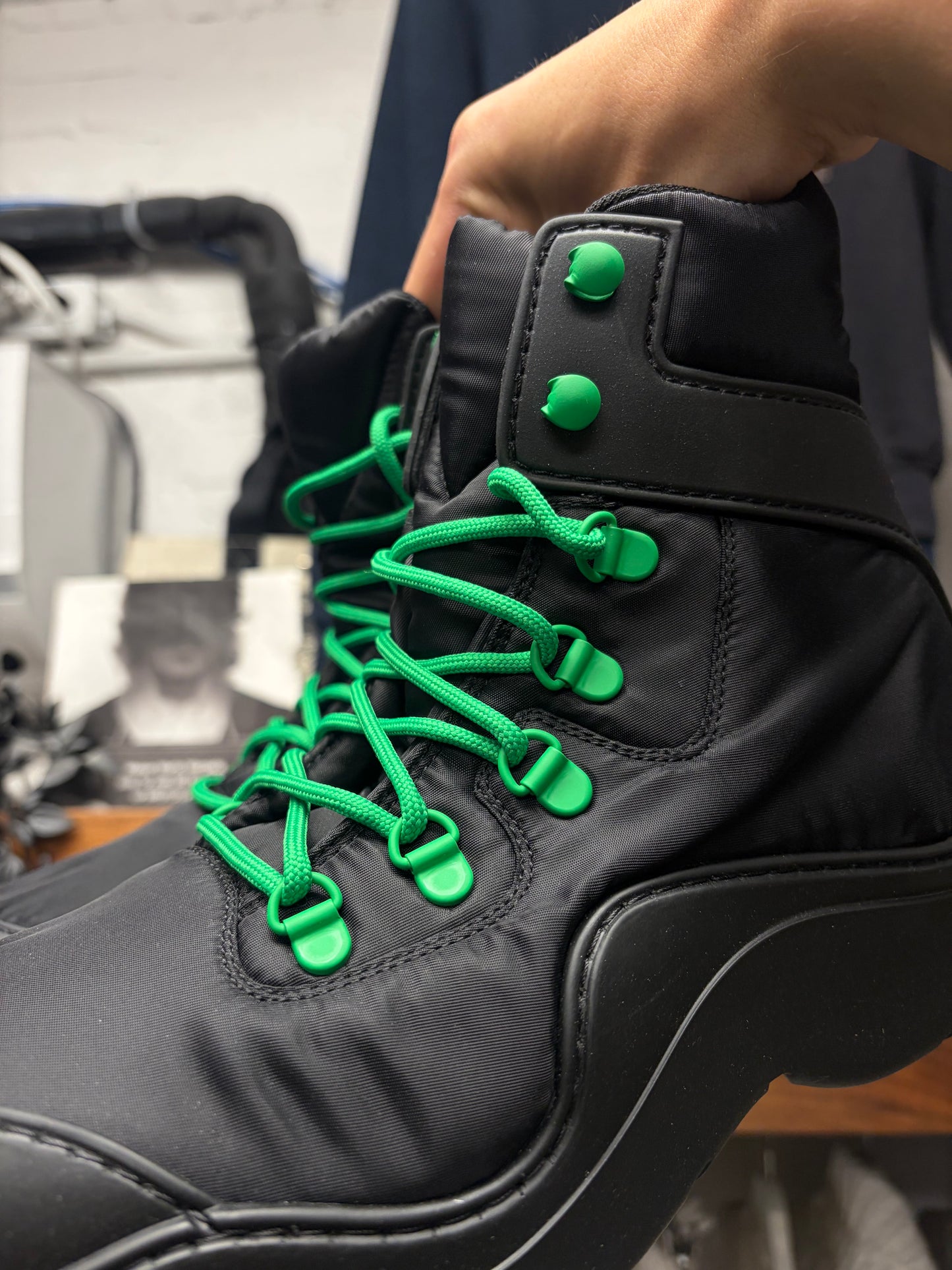 Bottega Veneta ‘Puddle Bomber’ Black Combat Boots