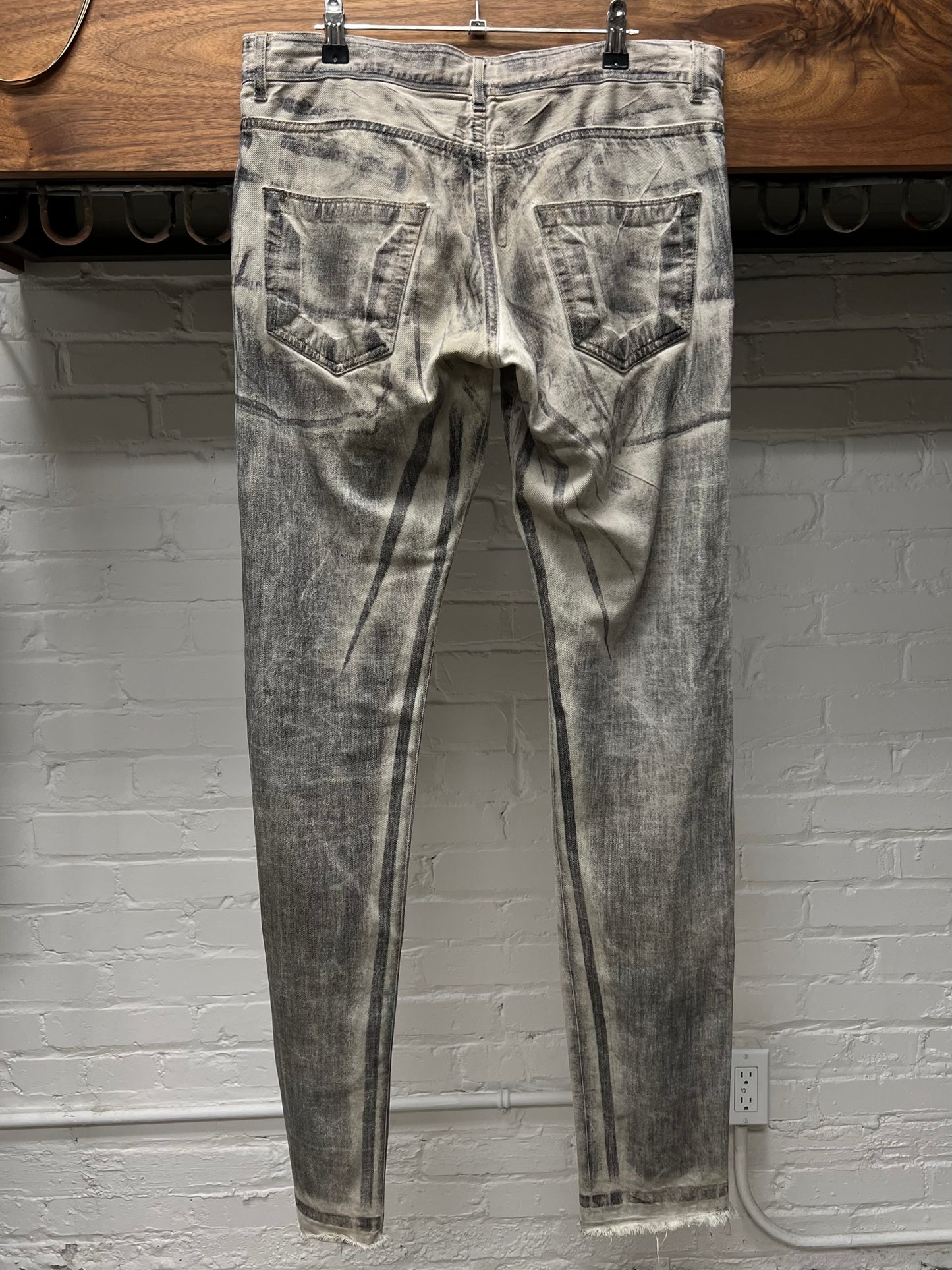SS2010 Rick Owens ‘Gravel’ Geometric Grey Denim