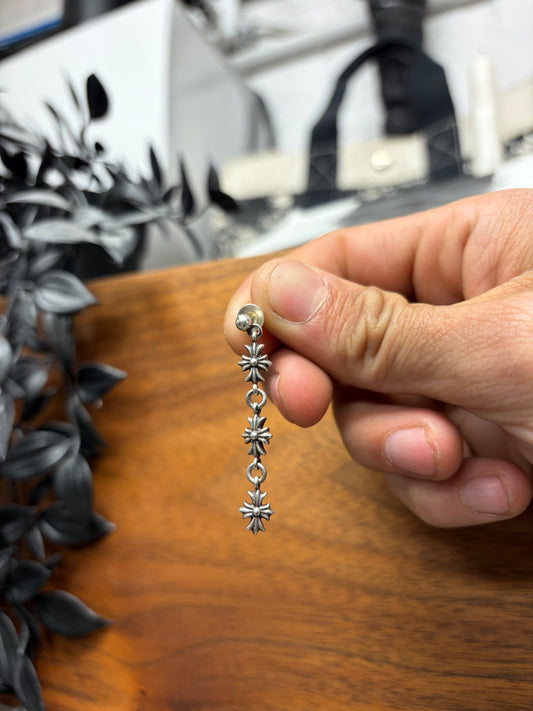 Chrome Hearts ‘Tiny-E Drop’ 925 Silver Earring