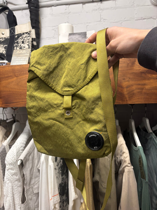 C.P. Company Green Nylon Crossbody Sling Bag
