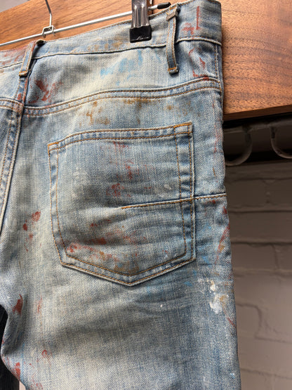 SS2010 Dior Homme by Kris Van Assche ‘Wildcat’ Unaltered Blood Splatter Jeans