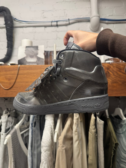 Jeremy Scott x Adidas ‘Wings 1.0’ Molded Silver High Top Sneakers