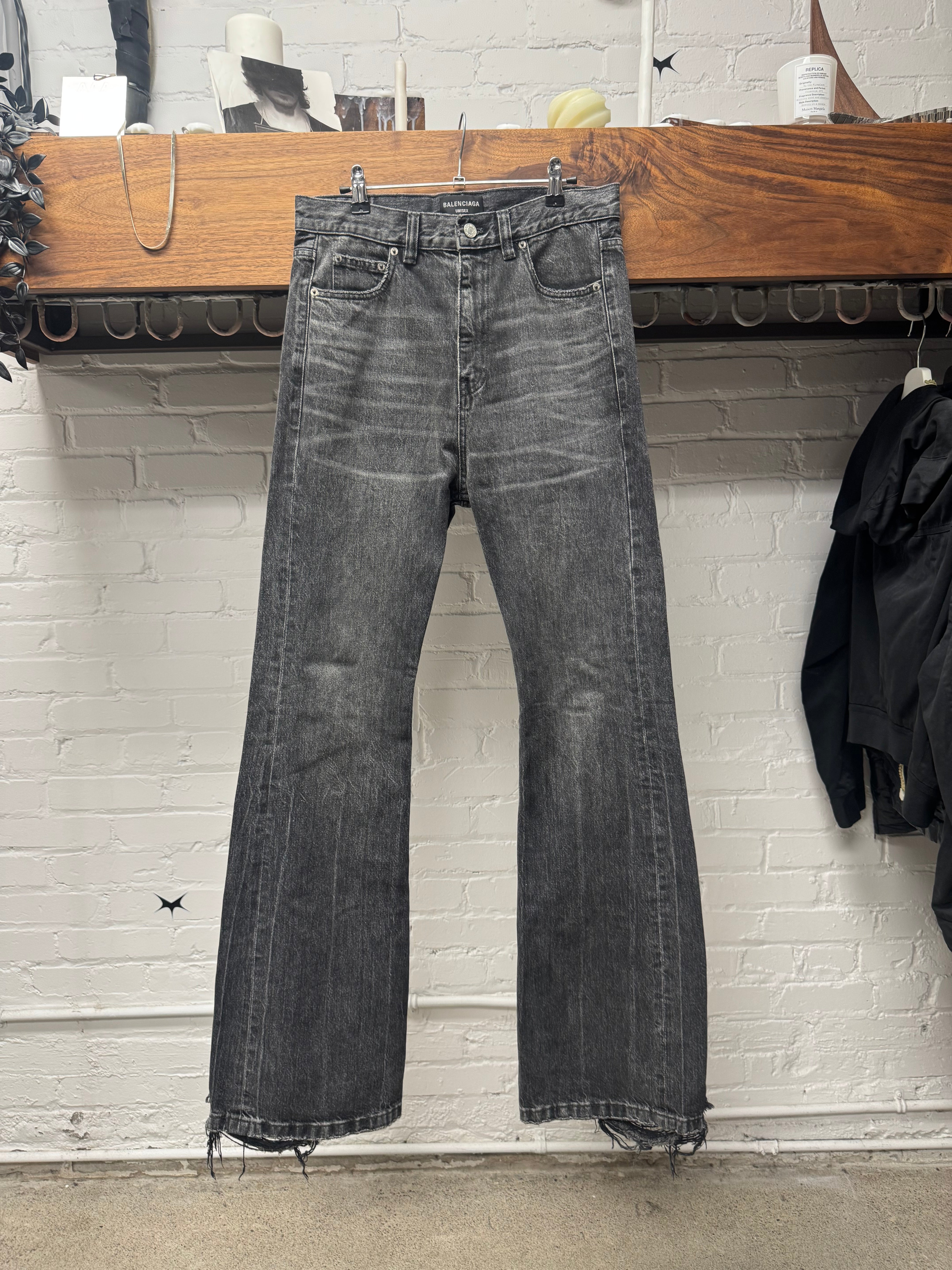 AW2022 Balenciaga 'Lost Tapes' Washed Grey Flared Leg Denim – 20 Maud