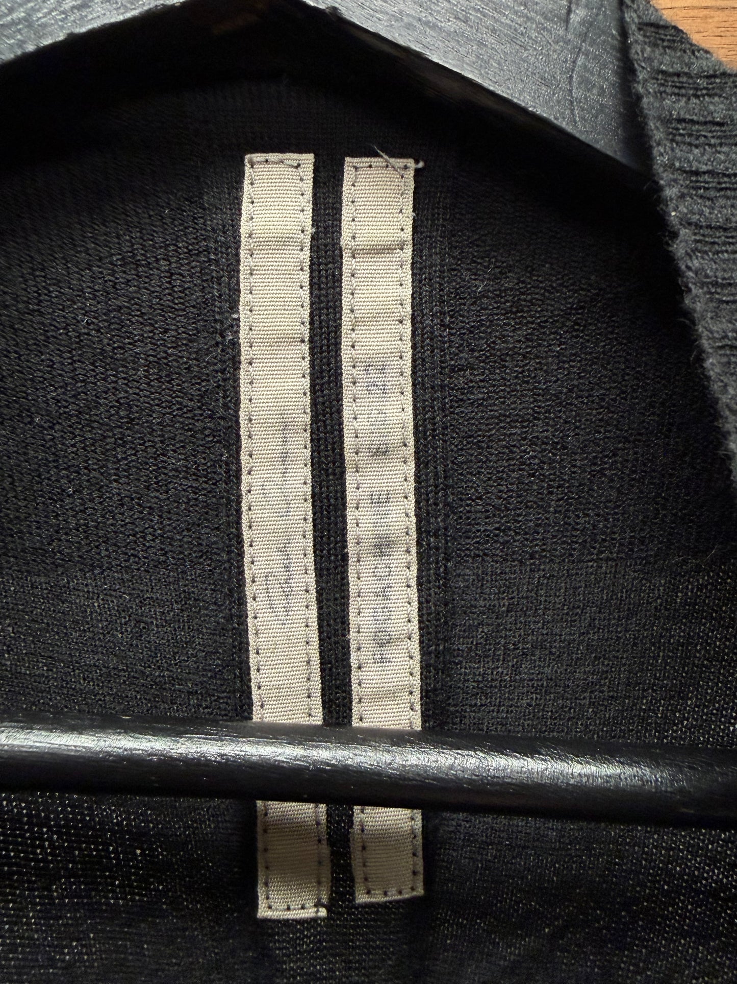 AW2022 Rick Owens ‘Fogachine’ Black Virgin Wool Knit Sweater