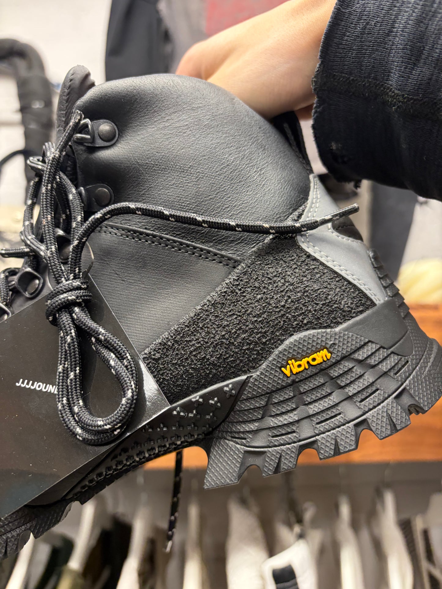 2023 JJJJound x ROA Black ‘Andreas’ Black Leather Hiking Boots