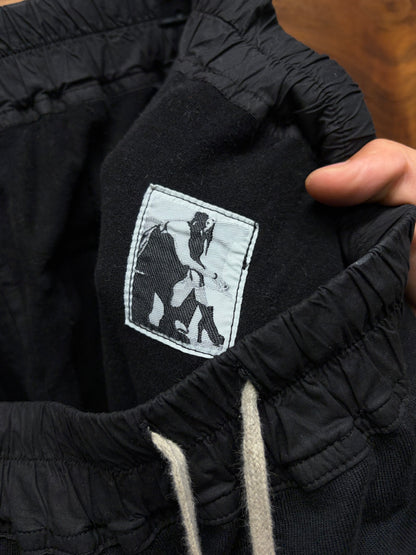 Rick Owens ‘Creatch’ Black Drawstring Straight Cut Sweatpants