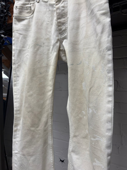 Vintage Helmut Lang ‘Painter’ White Bootcut Denim