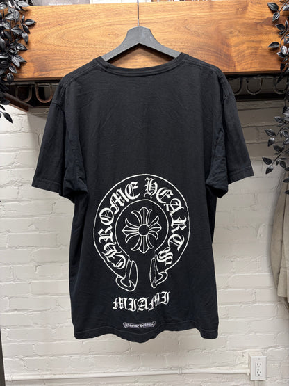 Chrome Hearts Miami Store Exclusive ‘Horseshoe Logo’ Black Graphic T-Shirt