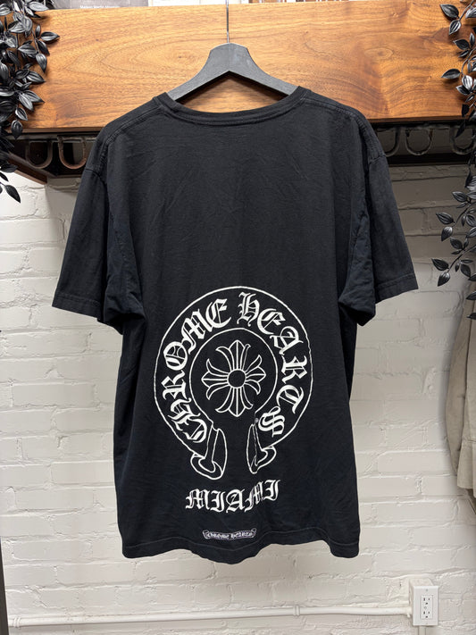 Chrome Hearts Miami Store Exclusive ‘Horseshoe Logo’ Black Graphic T-Shirt