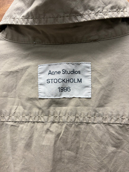 Acne Studios Taupe Cotton ‘Flap Pocket’ Cargo Button Up Shirt