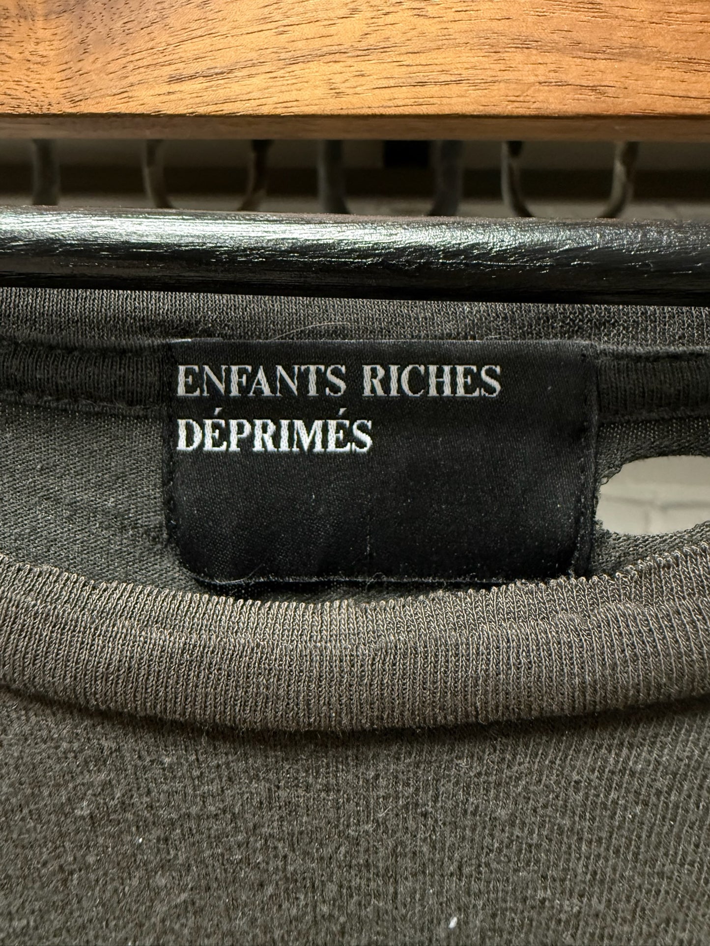 Enfants Riches Deprimes Distressed Brown Logo T-Shirt