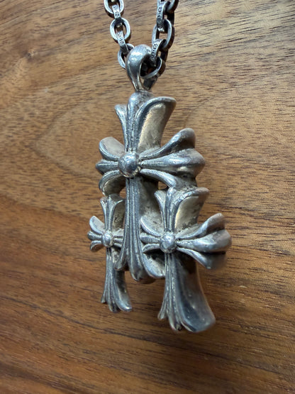 Chrome Hearts ‘Triple Cross’ .925 Silver Pendant