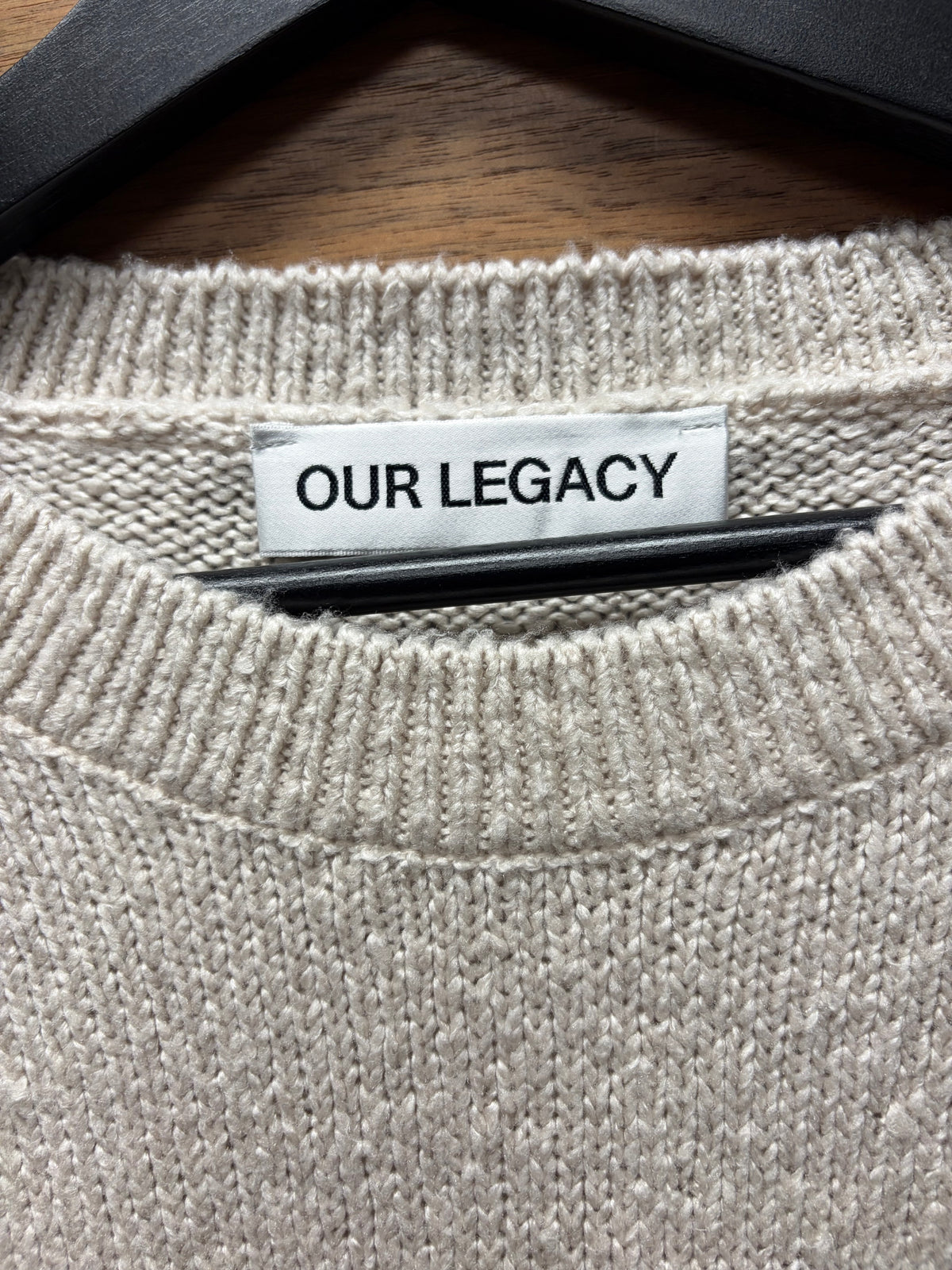 Our Legacy ‘True Roundneck’ Cream Wool Knit Sweater