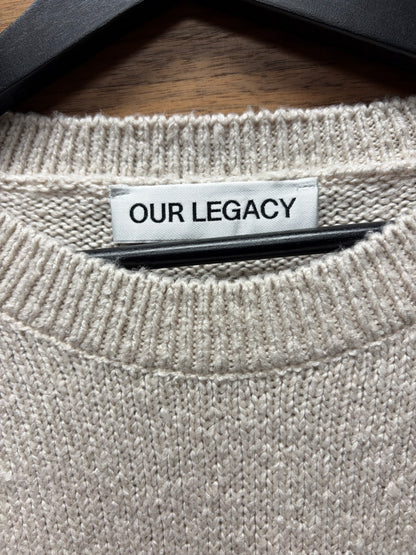Our Legacy ‘True Roundneck’ Cream Wool Knit Sweater