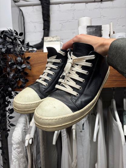 Rick Owens Ramones Black/Milk Low Top Sneakers