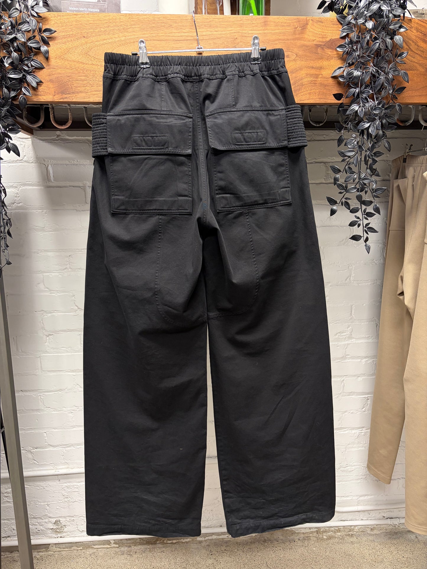 Rick Owens ‘Creatch’ Black Straight Cut Drawstring Pants