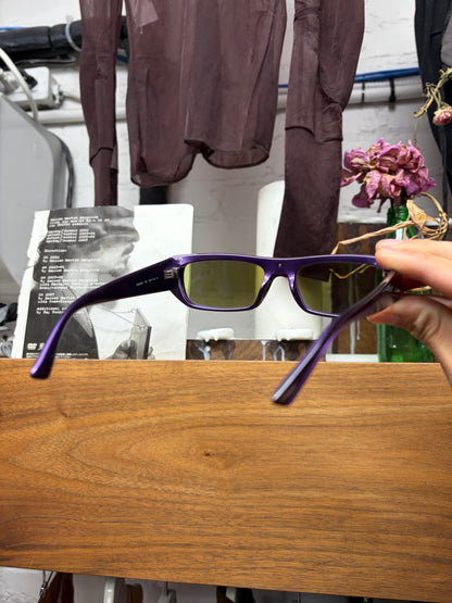 Balenciaga ‘BB0080S’ Glossy Purple BB Logo Sunglasses