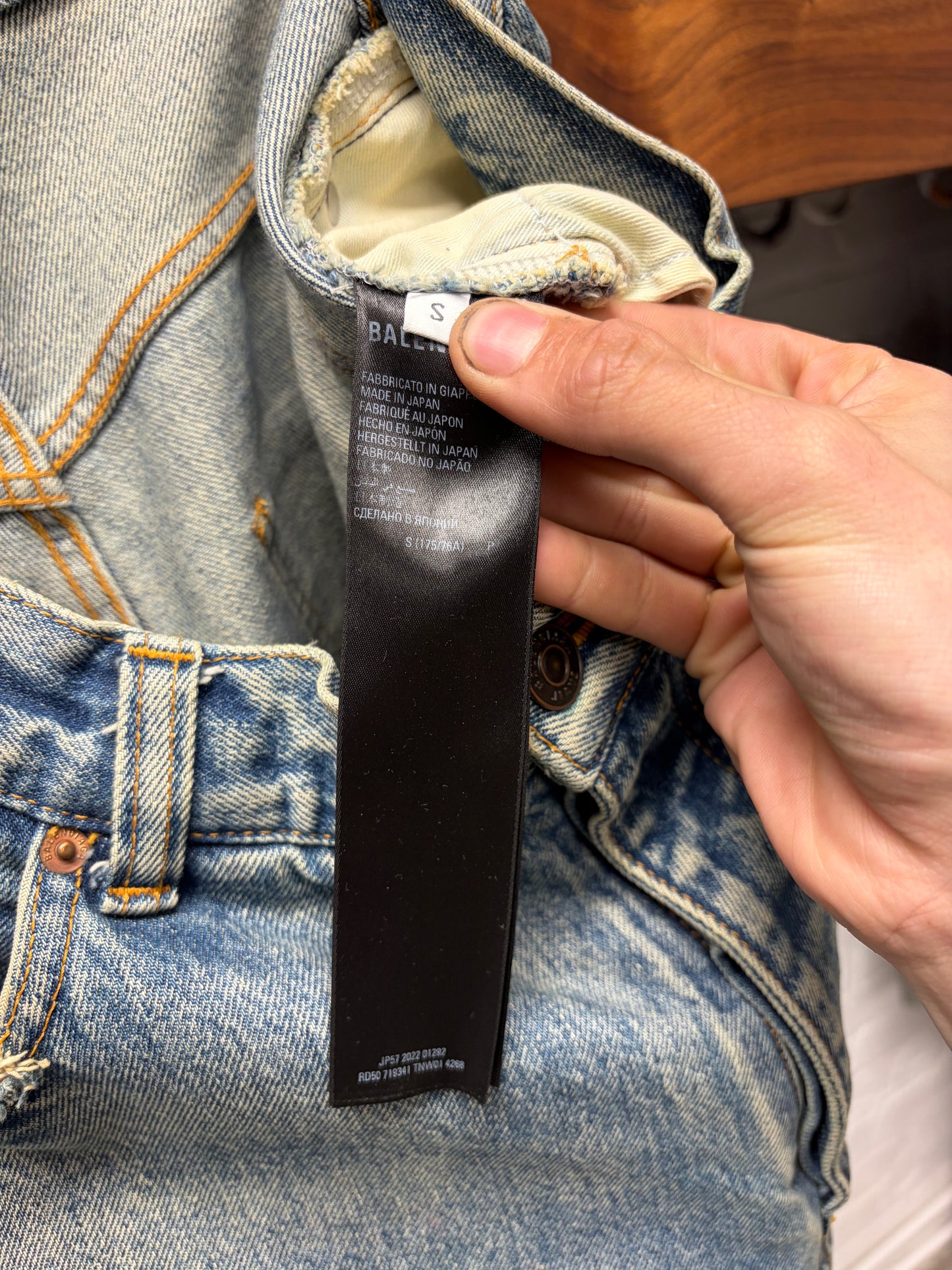 2022 Balenciaga Super Baggy Blue Wide Leg Denim