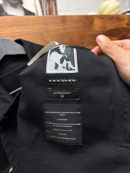Rick Owens 16oz Japanese Raw Denim ‘Workers’ Black Trucker Jacket