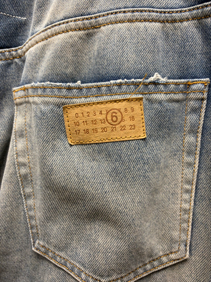 2025 Maison Margiela Dirt Washed Blue ‘Raw Hem’ Baggy Denim