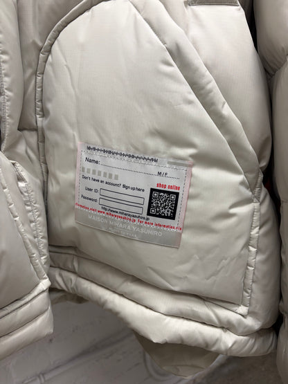 Mihara Yasuhiro ‘Big Zipper’ Oversized Cream Down Filled Puffer Jacket
