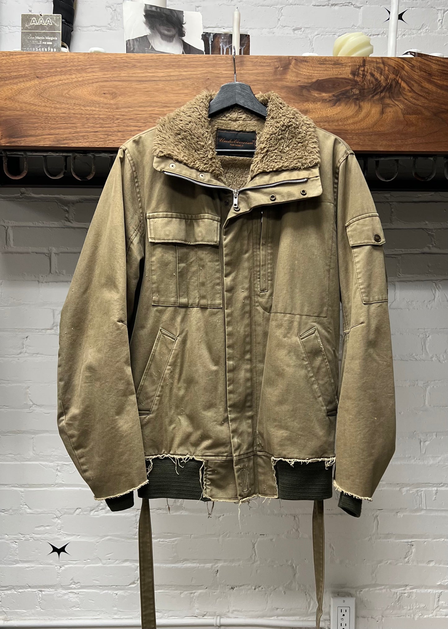 AW2005 Undercover ‘Arts & Crafts’ Shearling Lined Bomber Jacket