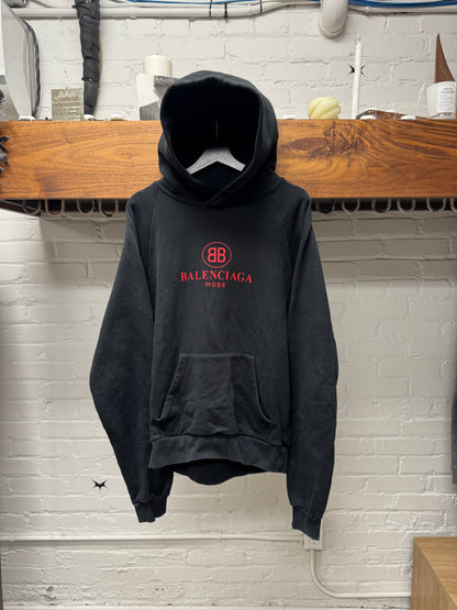 Balenciaga ‘BB Crest Logo’ Black/Red Pullover Hoodie